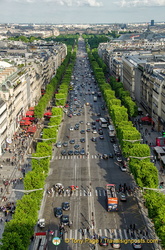 View over the Champs-Elysées